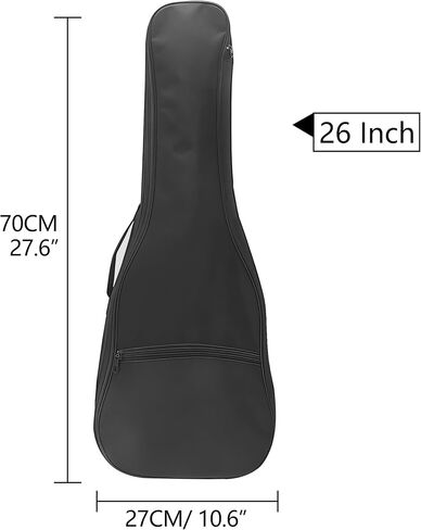 23 Inch Ukulele Case Backpack Straps Gig Bag Case Storage For Travel Performance Concert Show (Black) in Saudi Arabia