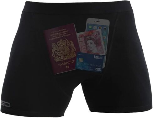 Boxer Brief Shorts - Anti Theft, Pickpocket Proof, Travel Pocket Underwear in Saudi Arabia