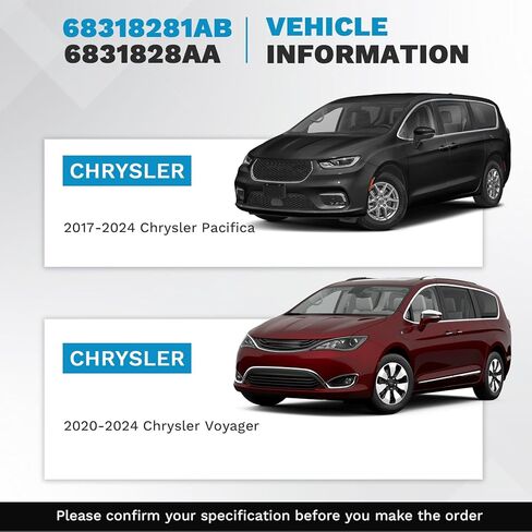 Right Passenger Side Mirror Glass W/blind Spot Detection Compatible with 2017-2024 Chrysler Pacifica, 2020-2024 Voyager Replacement Rear View Power Heated Mirror Glass 2 Pin 68318282AA in Kuwait