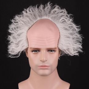 BERON Mens Green Wig Short Straight Wigs for Boys Cool Light Green Hair Wigs for Halloween Costume Cosplay
