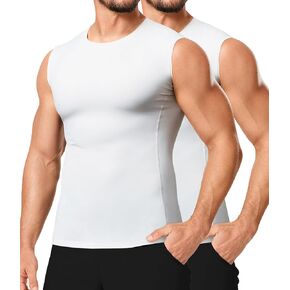 Tailong 2 Pack Compression Shirt Men - Athletic Base Base Layer Olcyless Tankout Tank Top Slimmding Limershirt