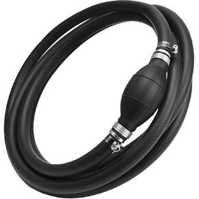 3/8" ID Marine Fuel Line Assembly with Primer Bulb Nylon Braided Marine Fuel Hose Assembly for Outboard Boat Motor RVs Tractors Lawnmowers and Caravans (3/8" ID, Length: 6 Ft)