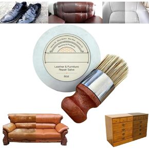 Furniture Salve for Leather, Leather Salve for Furniture, Suitable for Furniture,Car Seats,Leather Sofa,Floor Maintenance (1pc with Brush)