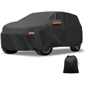 X AUTOHAUX Car Cover Outdoor Waterproof Sun Rain Snow Hail Protection with Left Side Door Zipper 210D-PU for Volvo XC40