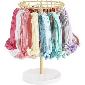 Dahey Haudband Hairder Hair Bow Organizer for With 30 Hooks Metal Baby Bow حامل للفتيات أقواس الشعر الحديثة إكسسوارات الشعر المنظم معروضة تخزين حامل للبنات