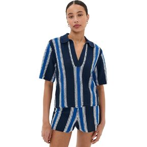 LE BOP Women's Striped Polo
