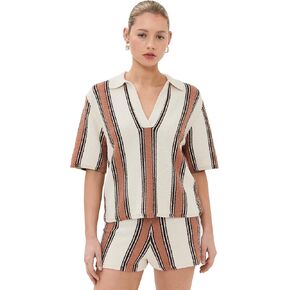LE BOP Women's Striped Polo in Kuwait