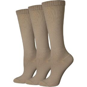 Amazon Essentials Women's Knee High Non-Medical Compression Socks - Graduated, Over The Calf, 3 Pairs