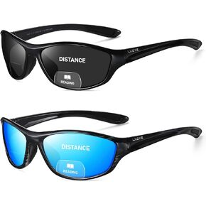 Bifocal Reading Sunglasses Men Women Sports Style Sun Reader Wrap Around Build-In UV Protection Driving glasses LK6092