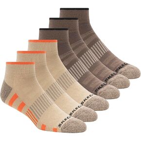 Skechers Men's 6 Pack Work Quarter Crew Socks