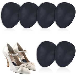 3 Pairs Metatarsal Pads, 1/4" Thick Adhesive Ball of Foot Cushion, Comfortable Forefoot Pads for Women Men Feet Sole Cushion, Insert Support Supplies for Most High Heels Shoes Accessories(Black)