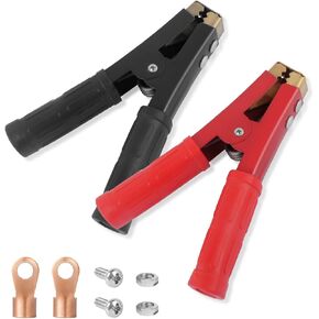 2PCS 1000A Car Alligator Clips Electrical,Pure Copper Jumper Cable Clamps for Portable Jumper Cables,Universal Battery Clamp with PVC Insulating Handle Car Accessories