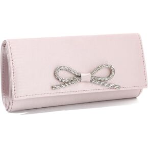 Women's Bow Clutch Purses with Chain, Evening Bag for Women Formal for Wedding Party Prom Cocktail