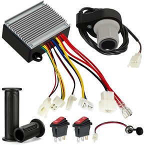 24V وحدة تحكم ووجود خانق متوافق مع Razor E200 E300 Scooter Electric MX350 (V33+) دراجة ترابية ، وحدة تحكم لـ E300 (V13+) E200 (V13+) أجزاء E-Scooter مع مقابض منافذ الشاحن