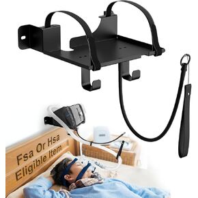 رف جدار جدار CPAP متوافق مع Resmed Airsense 10 مع حامل خرطوم CPAP زاوية قابلة للتعديل وخطاف أنبوب وقناع CPAP [تجنب التشابك] FSA HSA ، مستلزمات CPAP تقف لجانب السرير