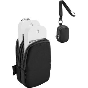 Beautyflier Double Pockets Hand Sanitizer Spray Case for Touchland Power Mist and Glow Mist 1FL OZ, Zipper Pouch for Hand Sanitizer Spray Bottle, with Extra Removable Neck Strap, Fits Travel (Beige) in Saudi Arabia