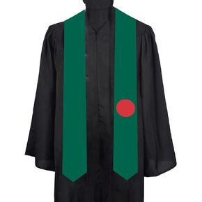 Bangladesh Country flags Graduation Stole scarf class of Graduation Sash Unisex Adult for Study Aboard International Students gifts