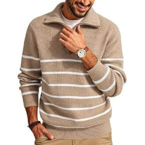 PJ Paul Jones Mens Quarter Zip Sweater Stringed Dock Pullover Sweater سترة منتظمة
