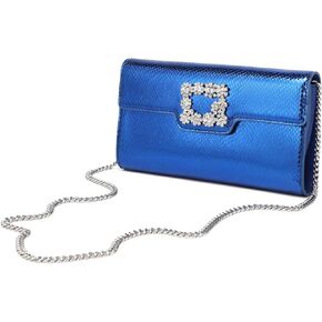 Evening Bag Clutch Purses for Women Elegant Rhinestone Handbags for Formal Wedding Party ＆ Cocktail Prom(Blue)
