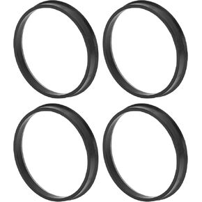 حلقات محور عجلة السيارة مركزية عجلات متينة مركزية عمود الصدمة امتصاص الغطرسة الأسود 4 PCS OD 76.1mm إلى ID 70.6 مم مادة دائمة البولي متين