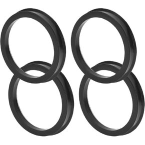 Car Wheel Hub Centric Rings Durable Wheels Center Shaft Shock Absorbing Hubrings Black 4 Pcs OD 76.1mm to ID 64.1mm Polycarbonate