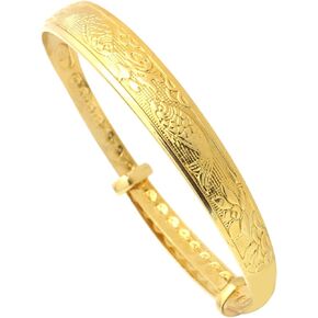 Vjosa Fashion Simple 18K Gold Gold Pattern Pattern Cuff Cuff Bracelet