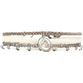 Pura Vida Bracelets Pack Silver Frost Style Pack - مكدس سوار Boho المكون من 3 قطع