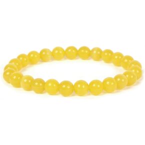 Justinstones Gem Semi Precious Gemstone 8mm Round Beads Stretch Bracelet 7 Inch Unisex