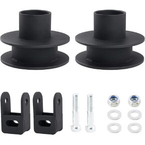 2 "مجموعة التسوية الأمامية متوافقة مع 2005-2023 Ford F250 F350 Super Duty 4WD ، فواصل الربيع الفولاذية ذات الصلب عالي القوة وموسع جبل الصدمة-مجموعة التعليق