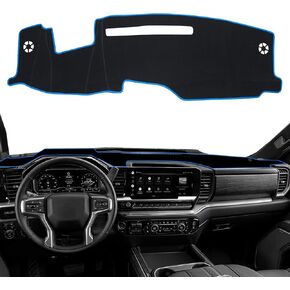 Dash Cover for 2022-2024 2025 Chevy Chevrolet Silverado/GMC Sierra 1500 Accessories Dashboard Cover Mat for 2024 2025 Silverado & Sierra 2500HD 3500HD Center Console Sunshield Carpet Protector Pad