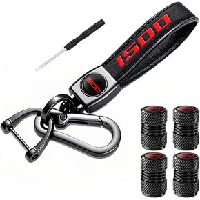 4pcs أغطية صمام الإطارات مع سلسلة مفاتيح جلدية لإكسسوارات Chevy Camaro RS Caps Universal Valve STEM للسيارات للدراجة ذات الدراجات النارية للدراجات النارية إطارات إطارات الهواء أغطية الصمامات الألومنيوم (أسود)
