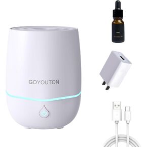 ناشر الزيت الأساسي ، ناشر 200 مل للروح المنزلية العطرية الناشر للمكتب الجوي مرطب الناشر روائح النشر لمكتب غرفة نوم مع 7 ألوان LED أضواء هادئة بدون ماء (أسود) in Kuwait