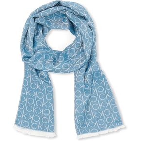 Calvin Klein Womens Soft Everyday Solid Pashmina Chambray Scarf
