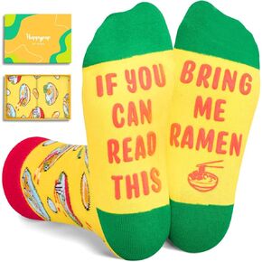 HAPPYPOP Gifts For 7-9 Years Old Boys Girls Kids, Ramen Gifts Ramen Noodle Gifts Pasta Spagetti Food Socks