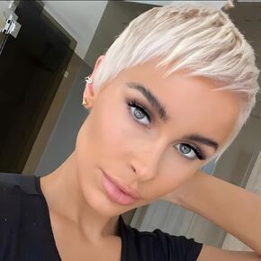 Pixie Cut Wig - Short Wigs for Black Women, Colorful, Heat Resistant, With Bangs