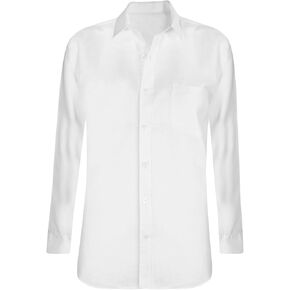 زر Lil M's Long Sleeves الأنيق أسفل قميص ذوي الياقات الرسمية للأولاد