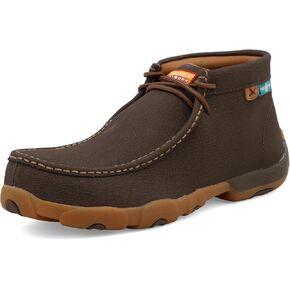 Twisted X Men's Work Chukka Driving Moc, Moc Toe Nano Toe, Chocolate, 13 M