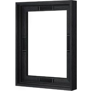 ABTGT 12x16 Canvas Floating Frame مع إطار عائم عميق ، أسود للوحات اللوحات القماشية مع إطار فن الجدار العمودي أو الرأسي أو الأفقي للطباعة ديكور اللوحة الزيتية الماس ، 1 حزمة.