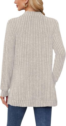 DB MOON Womens Long Cardigan Lightweight Sweater Open Front Long Sleeve Outfits with Pockets in Saudi Arabia