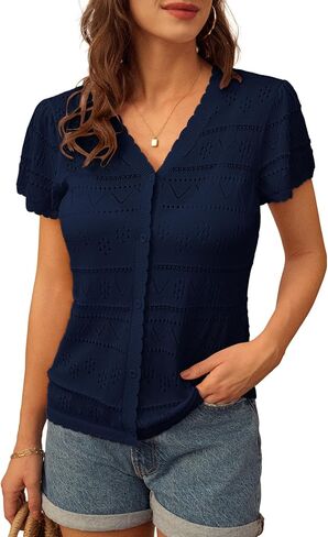 GRACE KARIN Womens Short Sleeve Cardigan 2025 Summer Crochet Cardigans for Women Lightweight Shrugs Sweaters Tops in Saudi Arabia