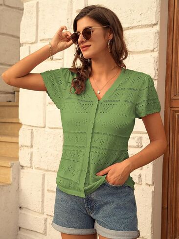 GRACE KARIN Womens Short Sleeve Cardigan 2025 Summer Crochet Cardigans for Women Lightweight Shrugs Sweaters Tops in Saudi Arabia