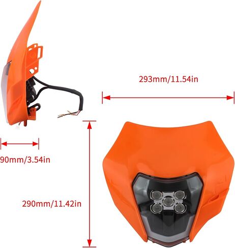 المصابيح الأمامية لدراجة الدراجات النارية Powermotor للدراجة الترابية ، Dirtbike LED LED LAMP Light Kit Universal لمعظم مصابيح دراجة نارية للدراجة النارية للدراجة الأوساخ من أجل ATV SX-F EXC-F in Kuwait