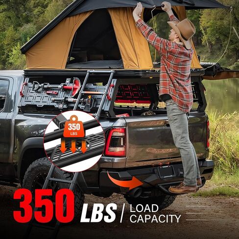 Tow Hitch Step Trailer for 2 Inch Receiver, with LED Light & Pin Lock & U-Bolts Stabilize, Compatible with Pickups Trucks Vans SUVs ATVs, Towing Bumper Guard Protector Rear bar (Carbon Steel) in Saudi Arabia