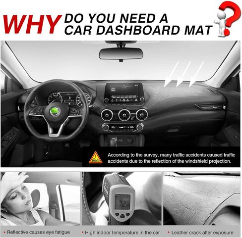 Autorder Dashboard Cover Mat for 2023 2024 Nissan Ariya Accessories Dash Cover Upgrade Velvet Dash Mat Sunshade Glare UV Rays Protector(with HUD) in Saudi Arabia