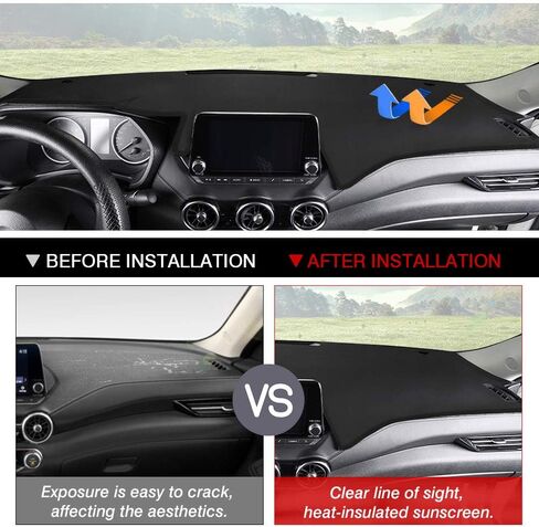 Autorder Dashboard Cover Mat for 2023 2024 Nissan Ariya Accessories Dash Cover Upgrade Velvet Dash Mat Sunshade Glare UV Rays Protector(with HUD) in Saudi Arabia