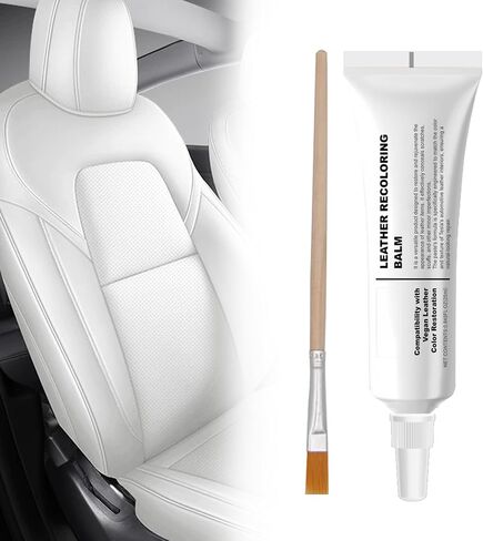 White Leather Recoloring Balm for Tesla, Leather Repair Kit Color Restorer Conditioner for Repair, Restore Faded & Scratched, Scratch Remover for Tesla Model Y/3/S/X Accessories in Saudi Arabia