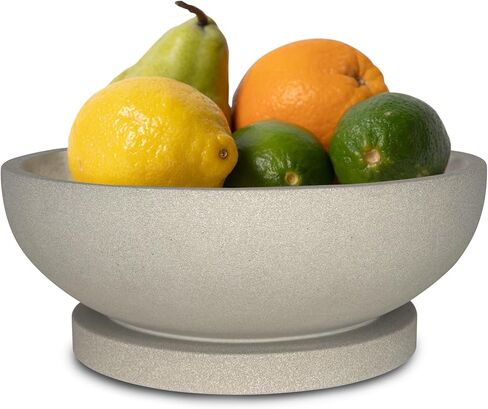 Concrete Fruit Bowl – Modern Decorative Bowl for Home & Kitchen | Large Heavyweight Centerpiece for Keys, Fruit, or Table Decor in Saudi Arabia