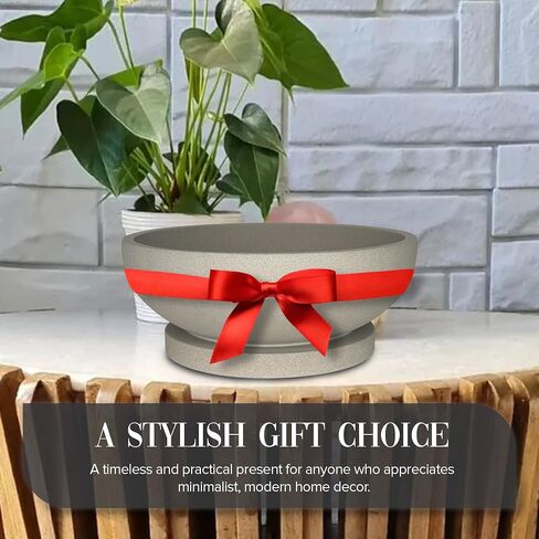 Concrete Fruit Bowl – Modern Decorative Bowl for Home & Kitchen | Large Heavyweight Centerpiece for Keys, Fruit, or Table Decor in Saudi Arabia