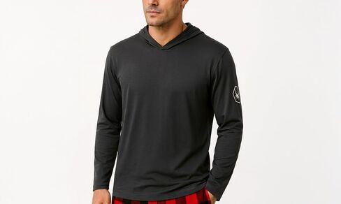 Spyder Mens Crew Neck Long Sleeve Hooded Undershirts/Ultra Soft Stretch Sports T-Shirt Dryfit Athletic Running Workout Shirt in Saudi Arabia