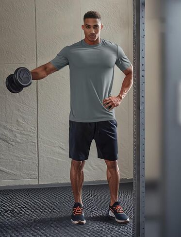 Zengjo Mens Athletic Shirts Moisture Wicking Short Sleeve Quick Dry Workout T-Shirt for Gym Running Exercise in Saudi Arabia